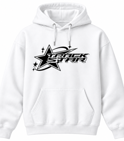 Track Star Hoodie Black Streetwear Pullover Graphic Cotton Casual Unisex